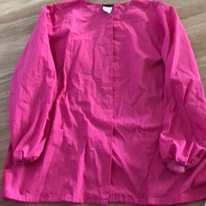 Large hot pink scrub jacket